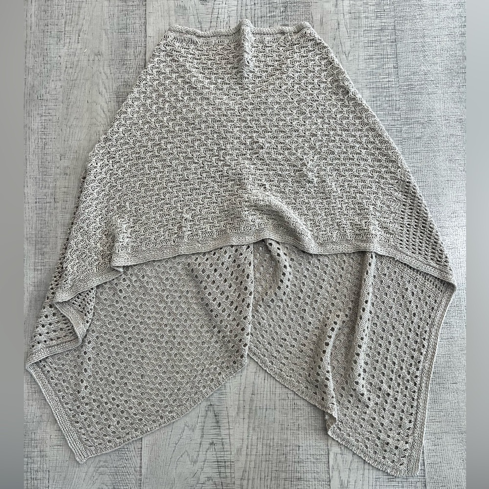 J. Jill Cream Crochet Shawl/Poncho Size: OS - Picture 4 of 8
